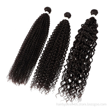 REBECCA 20 to 40 inches kinky curl mini curl water wave new fiber 8A grade 100 gram natural black brazilian hair bundles